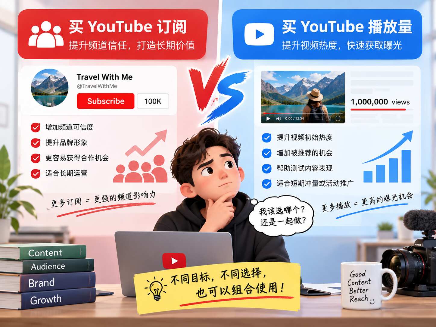 买YouTube订阅和播放量哪个好