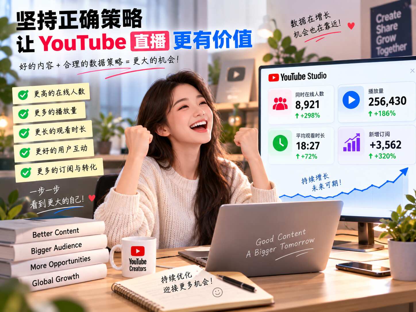 YouTube直播人数和播放量区别