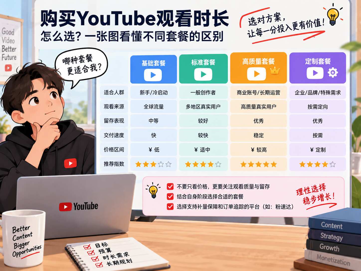 购买YouTube观看时长