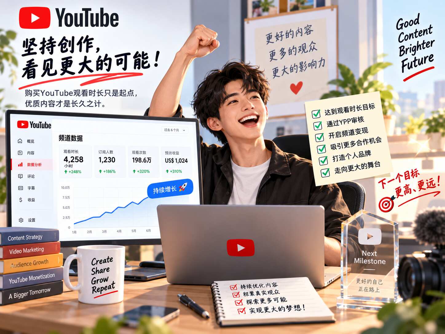 购买YouTube观看时长
