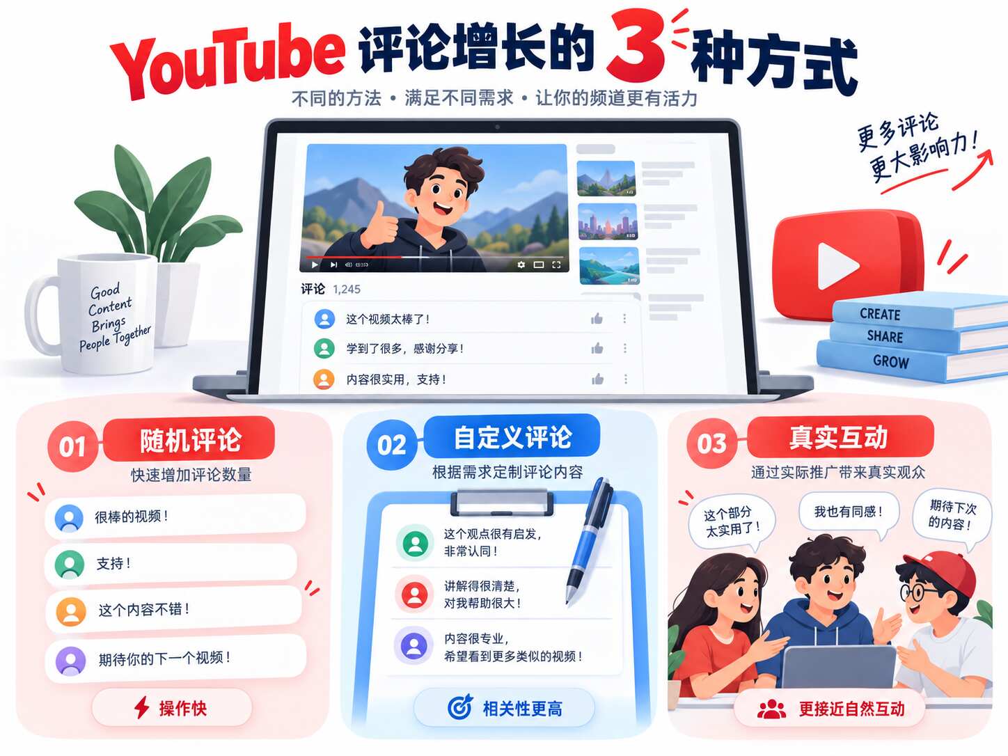 YouTube刷评论